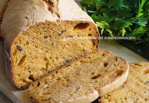 1. Этап. Томатный хлеб с маслинами: Подавайте к столу.