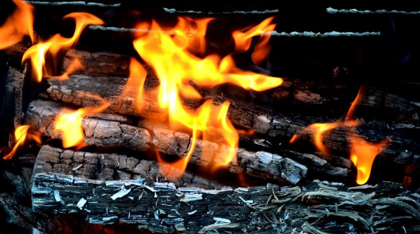 1. Этап. Печень в беконе на мангале: Теперь можно заняться мангалом.