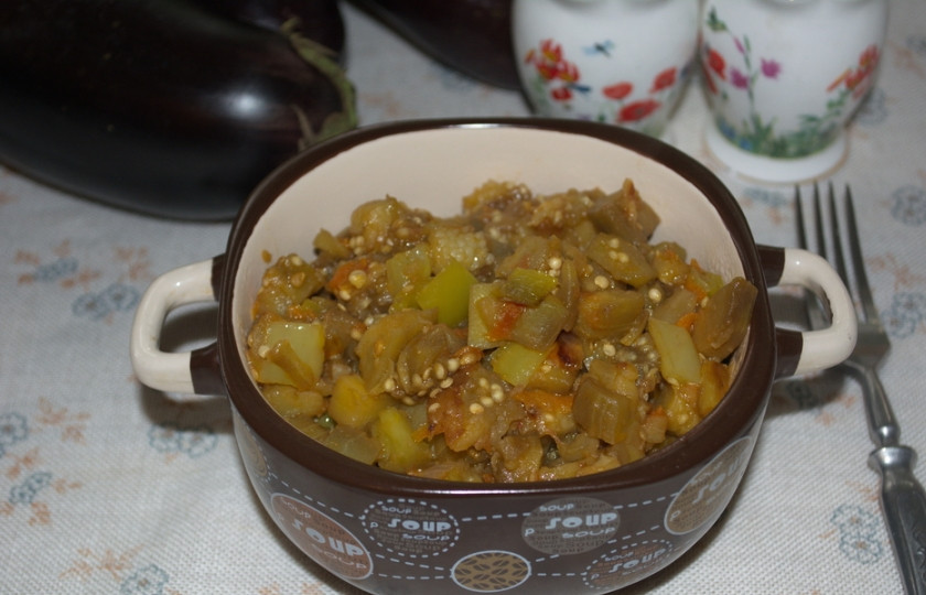 1. Этап. Рагу из баклажанов и помидоров: Можно подавать к столу!