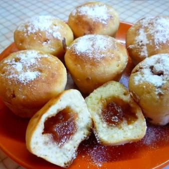 Кексы с джемом внутри