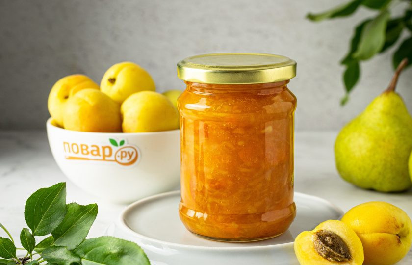 1. Этап. Варенье из абрикосов с грушами: Варенье из абрикосов с грушами готово. Приятного аппетита!