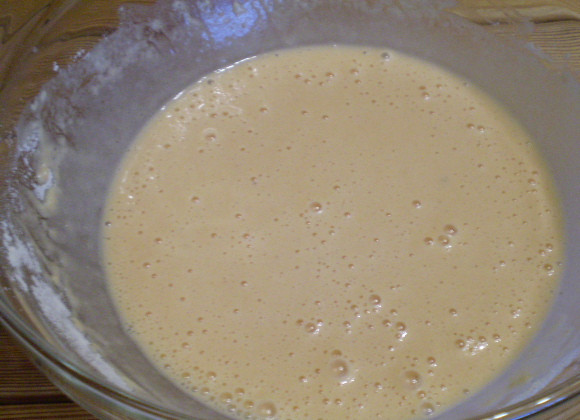 1. Этап. Томатные блины: 5. Тесто готово для жарки.