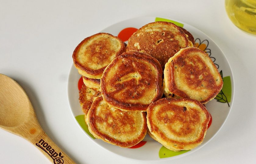 1. Этап. Оладьи из кабачков с кукурузной мукой: Оладьи из кабачков с кукурузной мукой готовы.