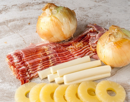 1. Этап. Оригинальные пончики с беконом: 1. Ингредиенты, которые мы будем использовать.