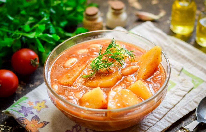 1. Этап. Картошка с фасолью в мультиварке: Приятного аппетита!