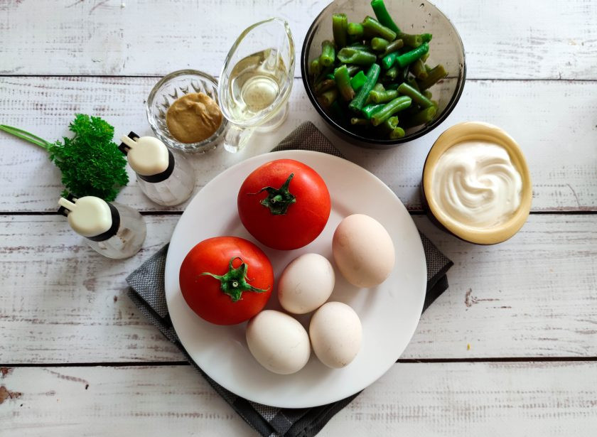 1. Этап. Салат Паради: Подготовьте все необходимые ингредиенты.