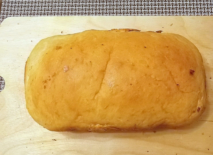 1. Этап. Молочный заварной хлеб: Выпекайте хлеб до сигнала готовности.