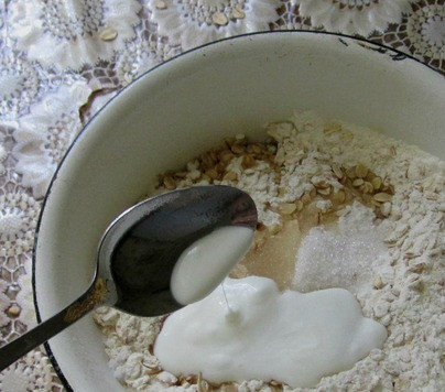 1. Этап. Деревенский пирог с яблоками и клюквой: Затем- 