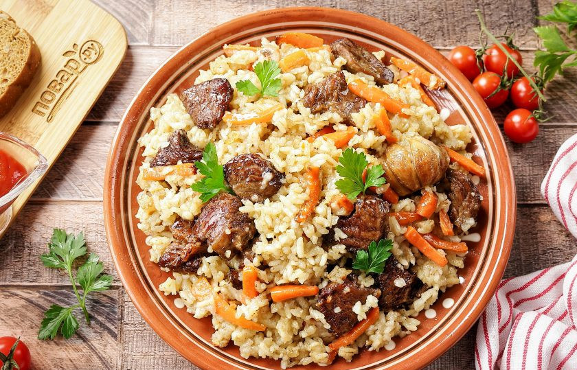 1. Этап. Плов в аэрогриле: Плов в аэрогриле готов. Приятного аппетита!