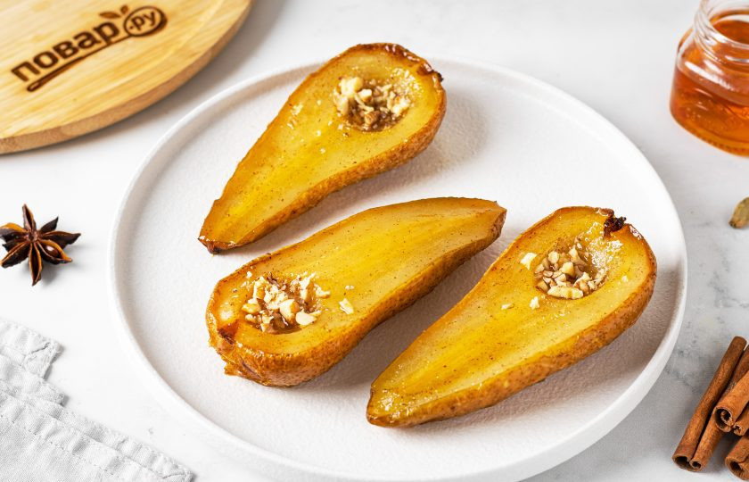 1. Этап. Запеченная груша с корицей: Запеченная груша с корицей готова, приятного вам аппетита!