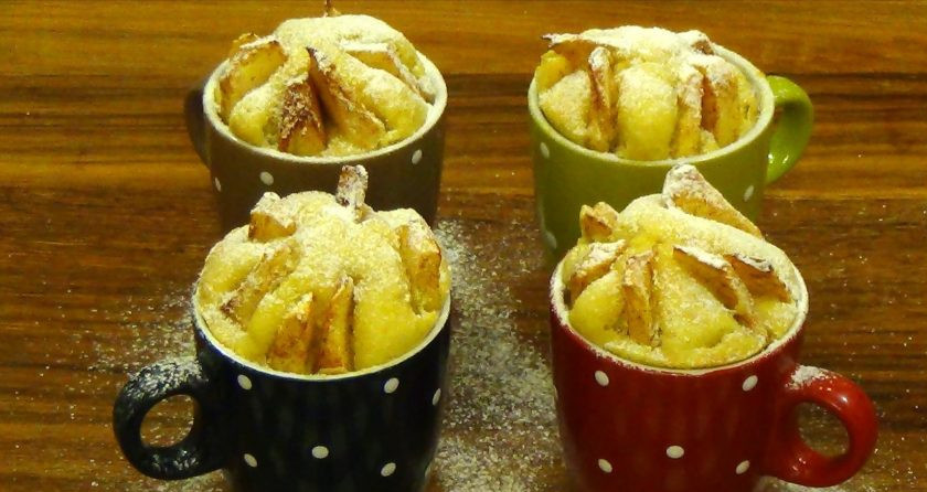 1. Этап. Кексы в чашках: 4. Отправьте кексы в разогретую до 180 градусов духовку на 30 минут. Готовые кексы присыпьте сахарной пудрой. Приятного аппетита!