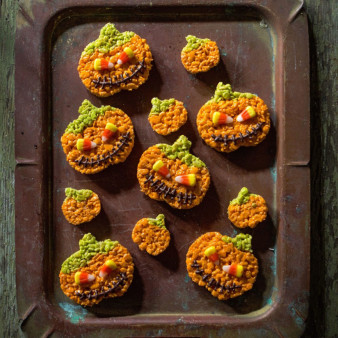 Jack-o'-Lantern Rice Krispies