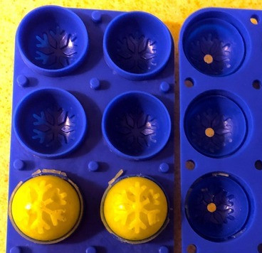 1. Этап. Сферические смузи-снежки из киви: Фото удачного эксперимента.