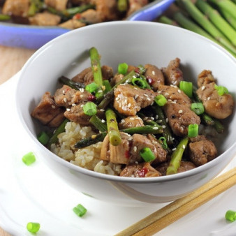 Свинина со спаржей