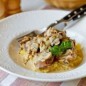 Pork tenderloin in mushroom sauce