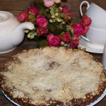 Творожная запеканка с песочным тестом