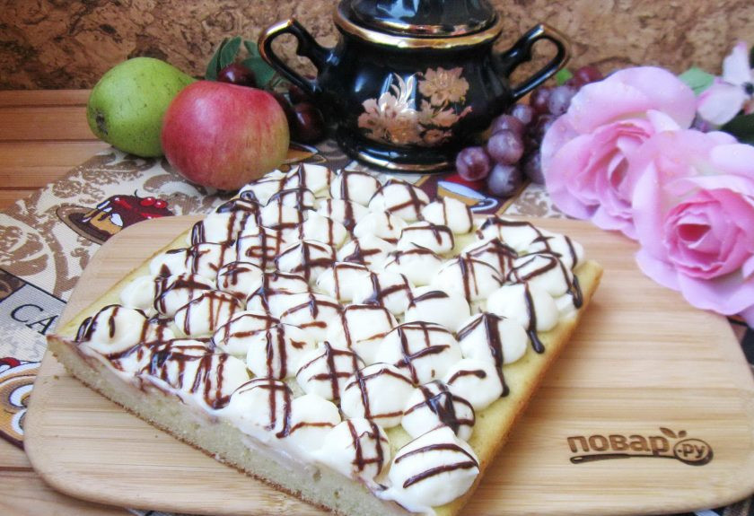 1. Этап. Яблочный пирог Фантазия: Пирог готов. Приятного чаепития!