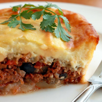 Запеканка картофельная с баклажанами