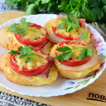 Гренки с беконом