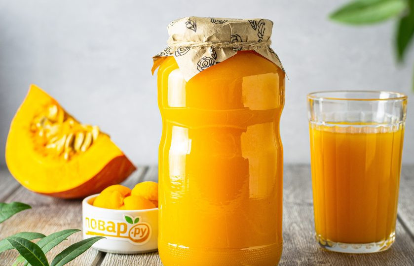 1. Этап. Сок из тыквы и яблок на зиму: После заготовку можно убрать на хранение в темное и прохладное место. Сок из тыквы и яблок на зиму готов.