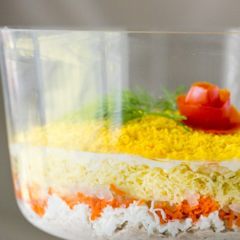 Мимоза с тунцом