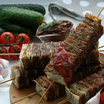 Шашлык из лаваша