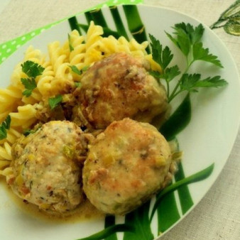 Куриные тефтели с грибами