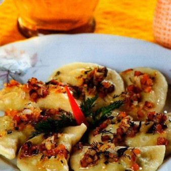 Вареники с салом и картошкой