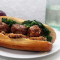 Eggplant and Rapini Meatball Subs