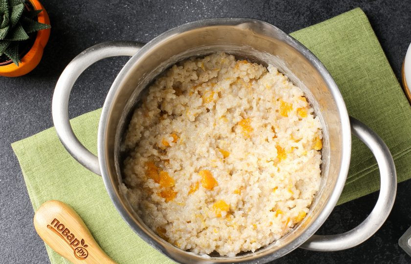 1. Этап. Каша ячневая с тыквой: Каша ячневая с тыквой готова.