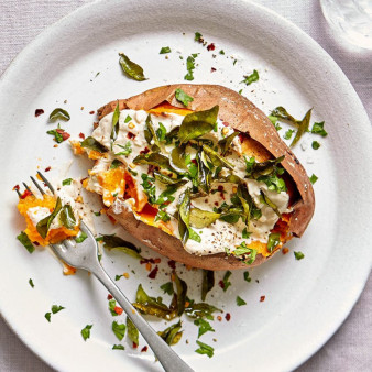 Air fryer baked sweet potatoes