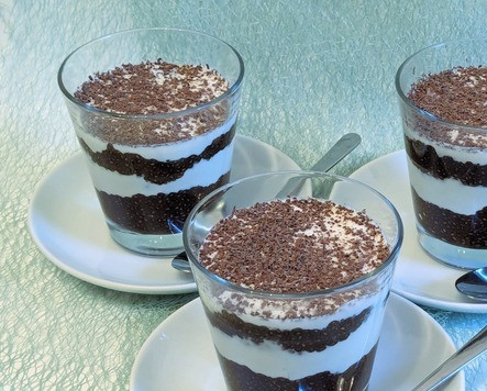 1. Этап. Десерт А-ля тирамису: Посыпать какао и подавать.