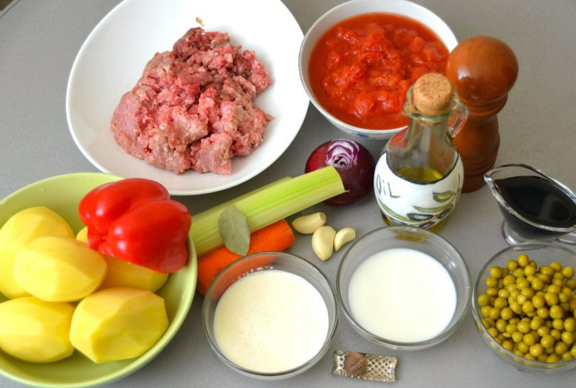 1. Этап. Шепардский пирог: Подготовьте ингредиенты.