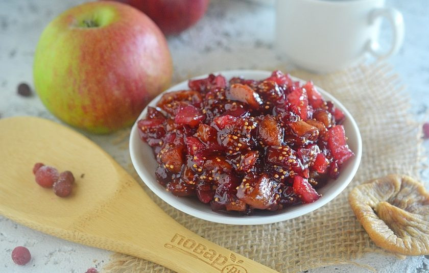 1. Этап. Варенье с клюквой, грушей и инжиром: 6. Приятного чаепития!