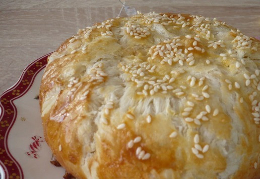 1. Этап. Слойка с индейкой: Готовая слойка.