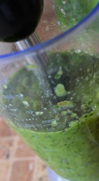 1. Этап. Смузи Изумруд: Измельчить блендером все ингредиенты.