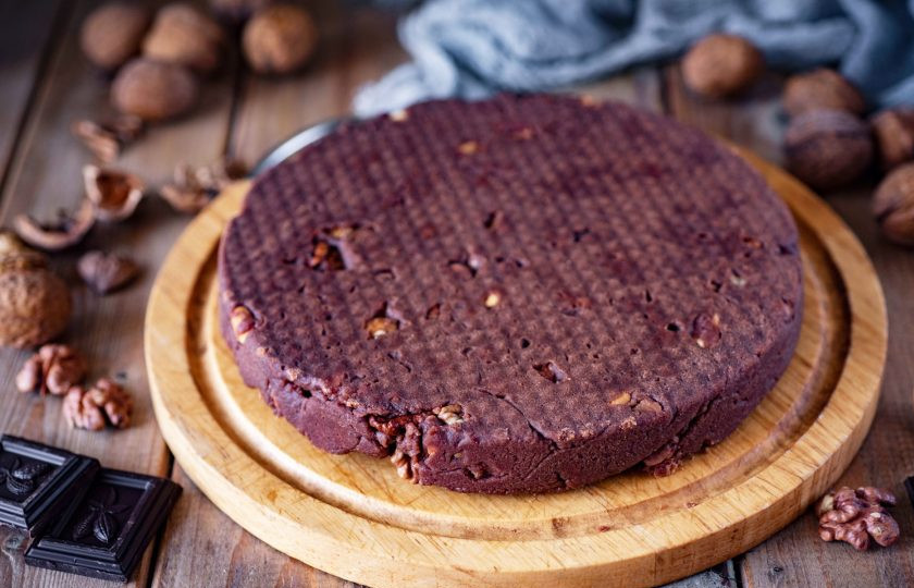 1. Этап. Шоколадный щербет: Извлеките щербет из формы.