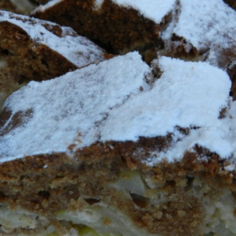 Медовая шарлотка с яблоками