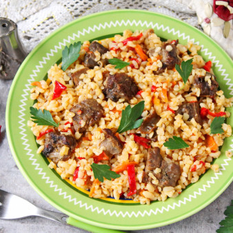 Булгур с говядиной