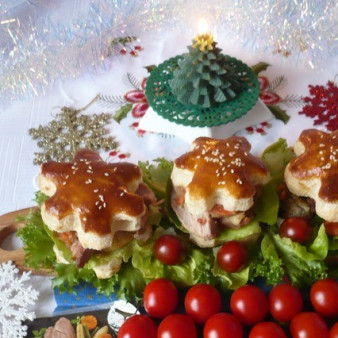 Филе бедра индейки с овощами запеченное