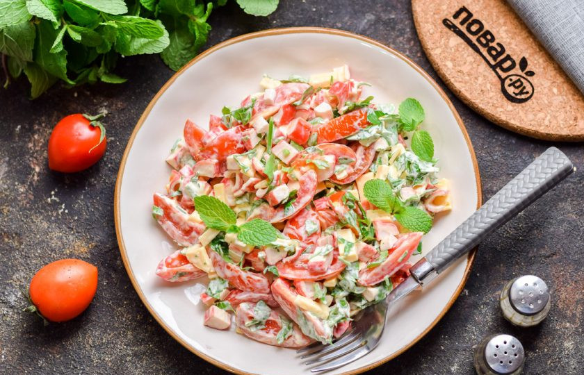 1. Этап. Салат Кайфовый с крабовыми палочками: Приятного аппетита!