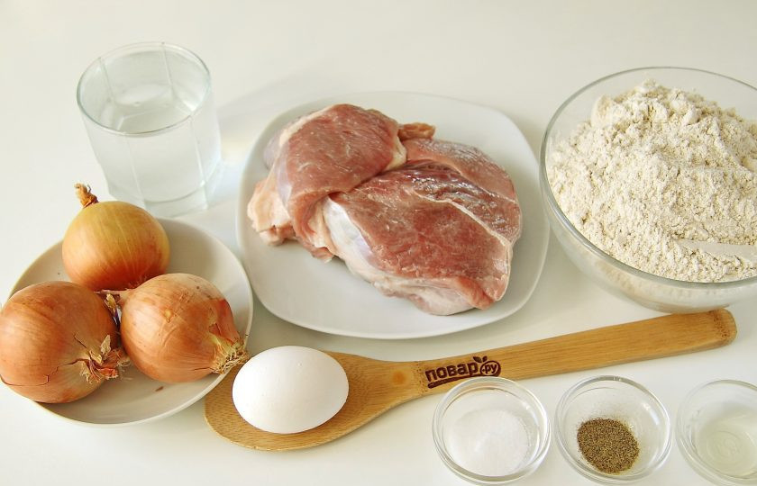 1. Этап. Буузы (классический рецепт): Подготовьте все ингредиенты.