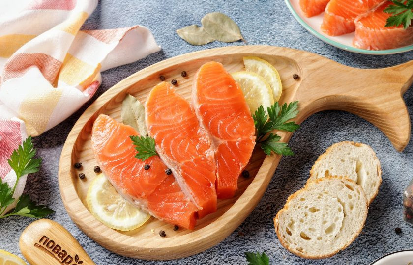 1. Этап. Слабосолёная форель в домашних условиях: Приятного аппетита!