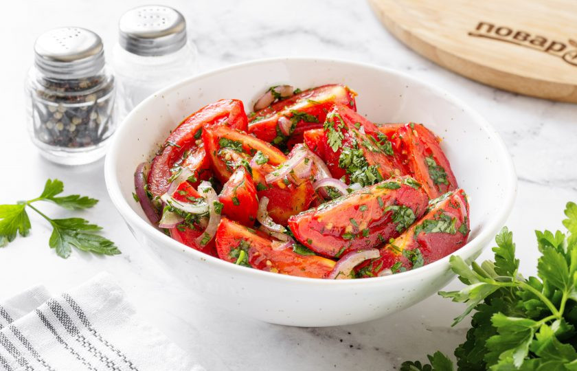 1. Этап. Маринованные помидоры с зеленью: Маринованные помидоры с зеленью готовы, приятного вам аппетита!