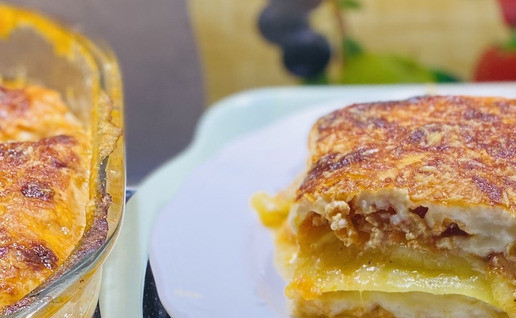 1. Этап. Кабачковая лазанья с фаршем и соусом бешамель: Угощайтесь! Приятного аппетита!