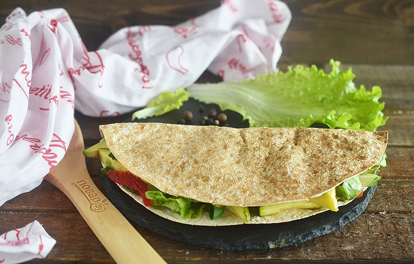 1. Этап. Овощная кесадилья с красной фасолью: 9. Приятного аппетита!