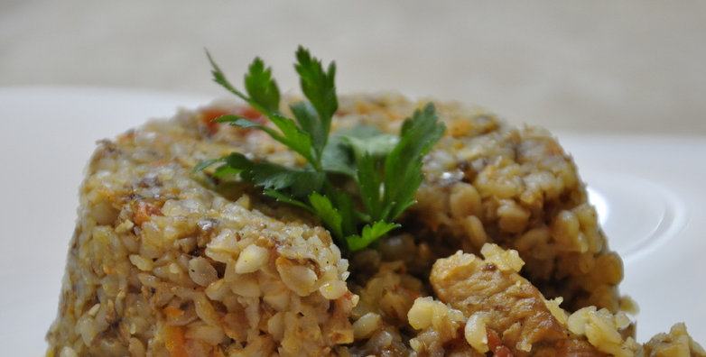 1. Этап. Гречка по-купечески со свининой: 4. Вуаля! Вот такая получается красота. Приятного аппетита!