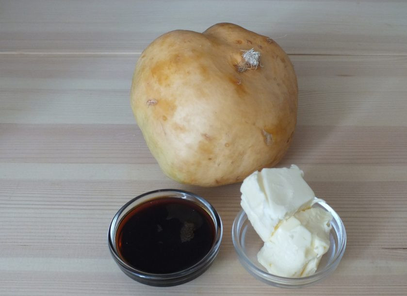 1. Этап. Пареная репа в микроволновке: Подготовьте необходимые ингредиенты.