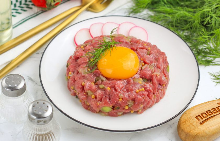 1. Этап. Тартар из говядины классический: Приятного вам аппетита!