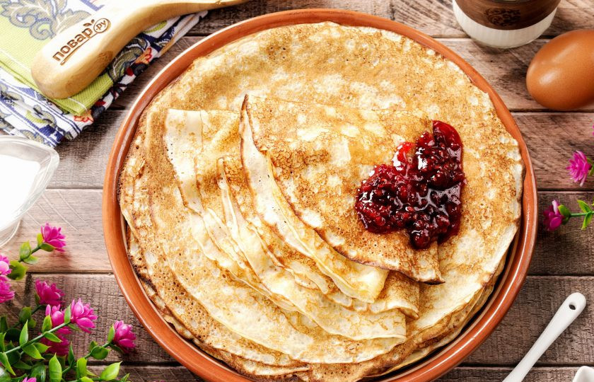 1. Этап. Блины на простокваше: Нежный, тоненькие и очень вкусные! Приятного аппетита!